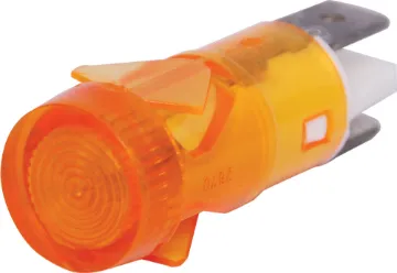 Amber 230V AC Panel Mount Neon Panel mount amber neon. Mounting hole 10mm.
200-250V AC operation.