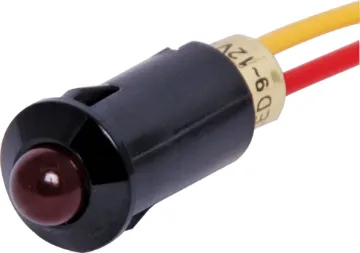 Red 3mm 12V DC Flashing LED With Bezel Mounting hole 8mm.
Mounting depth 18mm.
Lead length ≈180mm.