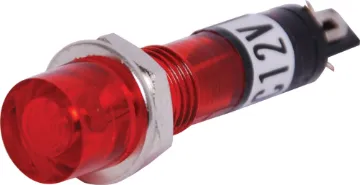 Red 12V DC Panel Lamp 12V panel mount lamp indicators. Mounting hole 7mm.
Current draw: 50mA
Operational life:  5000-8000hrs