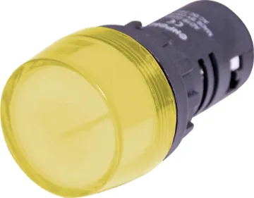 Yellow 24V AC/DC 29mm Panel Lamp Voltage: 24V
Electrical life: 30,000 hours
Dialectric strength: 2.5KV (AC RMS), 1min
Frequency: 50-60Hz
Rated operating current: <20mA
Brightness: >100cd/m2
Insulation resistance: 5M Ohm
IP Class: IP40.