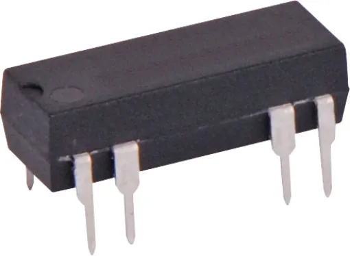 Fully sealed construction (immersion cleanable).  
DIL pitch terminals.