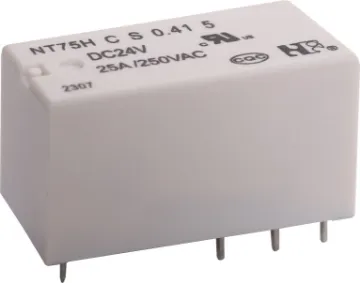 25A 24VDC SPDT PCB Relay 25A SPDT relay. PCB mount style. 12V DC coil.
Fully sealed construction makes it ideal for immersion cleaning and large scale manufacturing