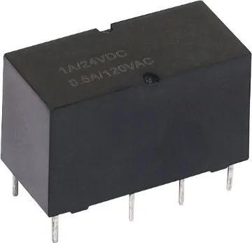 1A 24VDC DPDT PCB Mount Micro Relay Fully sealed construction (immersion cleanable).