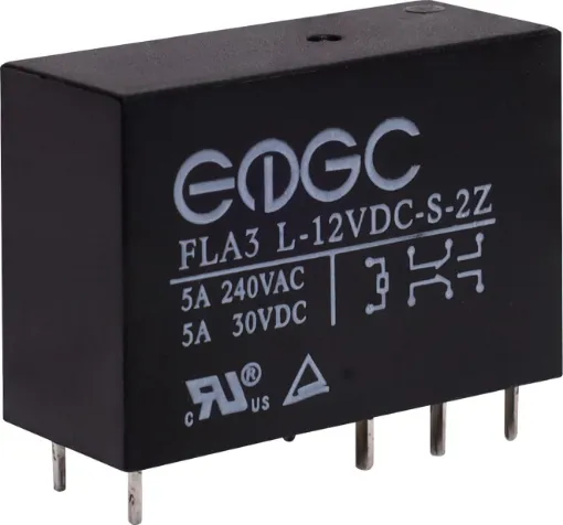 Note: This relay is marked with UL approved 5A 240VAC ratings, however max switching current specification is 8A 250VAC/30VDC