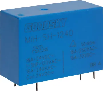 16A 24VDC SPDT PCB Mount Relay Fully sealed construction (immersion cleanable).
