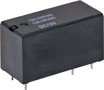 12A 12VDC SPDT PCB Mount Relay Non-sealed type, suitable for flow soldering