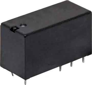8A 24VDC DPDT PCB Mount Relay Non-sealed type, suitable for flow soldering