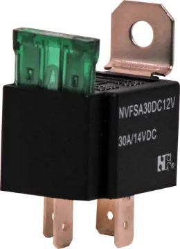 12VDC 30A SPST Fused Automotive Relay Suitable for automotive applications such as alarms, lights, etc.
Fitted with 30A blade fuse.
