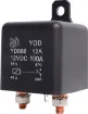 Suitable for high current DC automotive applications. Not suitable for AC use. M6 bolt for contact load connection. 6.3mm spade terminals for contact coil connection.