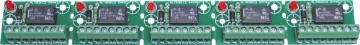 12V 5 Way DPDT Relay Board The S 4443 is a handy 5 way "snap off" strip board fitted with 5x 12V (S4136) relays. Two sets of changeover contacts are provided.  An on board LED illuminates when the relay is activated.
  
For 5V operation use S 4441 board.
For 24V operation use