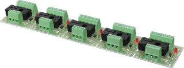 Multivoltage 6-24V 5 Way Relay Board The S 4451 is a handy relay board suitable for 6V, 12V or 24V relays (available separately). Each relay operates independantly and two sets of changeover contacts are provided. It features a perforated PCB so individual relays can be "snapped off" easily.