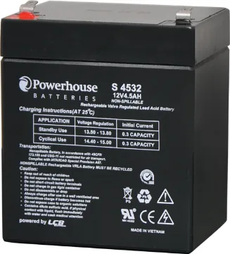 12V 4.5Ah Sealed Lead Acid (SLA) Battery 4.8mm/F1 This 12V 4.5Ah sealed lead acid (SLA) battery is a compact battery for powering 12V equipment.