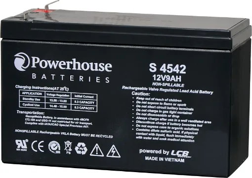 This 12V 9Ah sealed lead acid (SLA) battery is one of the most common size SLA batteries in use. 