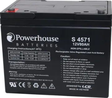 12V 80Ah Sealed Lead Acid (SLA) Battery M6/F8 This 12V 80Ah sealed lead acid (SLA) battery is a compact battery for powering 12V equipment.
