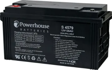 12V 126Ah Sealed Lead Acid (SLA) Battery M8/F17 This 12V 126Ah sealed lead acid (SLA) battery is a compact battery for powering 12V equipment.