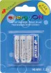 Low discharge Ni-MH batteries ready for use straight out of the pack and rechargeable in a AA or AAA charger. Recharge up to 1000 times. Hold up to 85% capacity even when unused for 12 months. 900mAH Capacity.