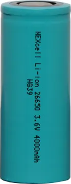 26650 4000mAh Li-Ion Rechargeable Battery  These high performance 26650 lithium ion 3.6V batteries offer high performance and long life from a compact package. This model has in-built protection features to ensure safe operation at all times. These include over charge, over discharge, short circuit and over current protection.