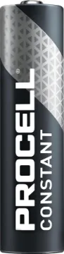 AAA Procell Constant Alklaine Battery Procell Alkaline Constant AAA industrial batteries are ideal for powering low drain professional devices which require constant current over a long period of time, such as security keypads, remote controls and glucometers.