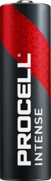 AA Procell Intense Alklaine Battery - 4 Pack AA size, pack of 4. Procell Alkaline Intense AA industrial batteries are specifically designed to last longer in high drain professional devices that require a high amount of power or peaks of power, such as electronic door locks, soap dispensers or security cameras.