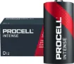 D size, pack of 12. Procell Alkaline Intense D industrial batteries are specifically designed to last longer in high drain professional devices, that require a high amount of power or peaks of power, such as a paper towel dispenser.