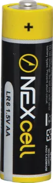 AA Nexcell Mercury Free Alkaline Battery 4pk Extra heavy duty batteries. Available in all the popular sizes. All blister packed.
