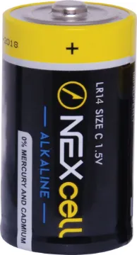 C Nexcell Mercury Free Alkaline Battery 2pk Extra heavy duty long life batteries with no added mercury and lead free construction
