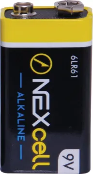 9V Nexcell Alkaline Mercury Free Battery 	Nexcell batteries offer economy and peak performance. Nexcell Ultra Heavy Duty batteries provide the best performance for your low-current household appliances like portable radios, or torches.