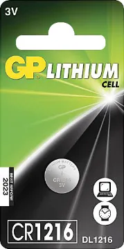 3V CR1216 Lithium Battery GP high-performing lithium coin batteries CR1216 are energy-dense and is crafted to deliver long-lasting superior power for your miniature specialty devices including car keys, calculators, smart watches, garage door openers and more.