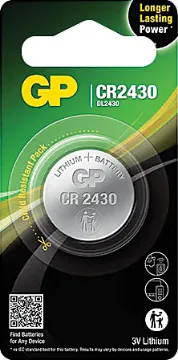 3V CR2430 Lithium Battery GP high-performing lithium coin batteries CR2430 are energy-dense and can deliver 30% more power* for your miniature specialty devices including car keys, remote controls, smart watches, blood glucose monitors, smart home devices, IoT devices, door and window sensors.