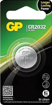 3V CR2032 Lithium Battery GP high-performing lithium coin batteries CR2032 are energy-dense and can deliver 30% more power for your miniature specialty devices including car keys, remote controls, smart watches, blood glucose monitors, smart home devices, IoT devices, door and window sensors.