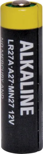 As used in many car alarm key ring remote controls, remote garage door openers, cigarette lighters etc. Equivalent to GP27A, LR27A.