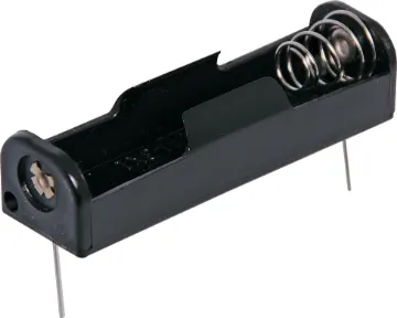 1 X AA PCB Mount Battery Holder Single AA battery holder with PCB mounting pins.