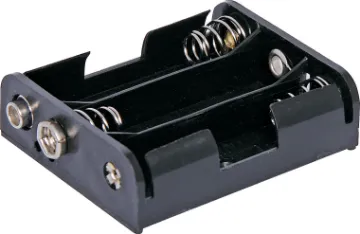 3 X AA Flat Battery Holder 3 x AA battery holder in a flat configuration.