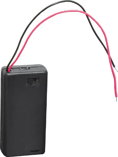 Features on/off switch and locking screw for battery cover.