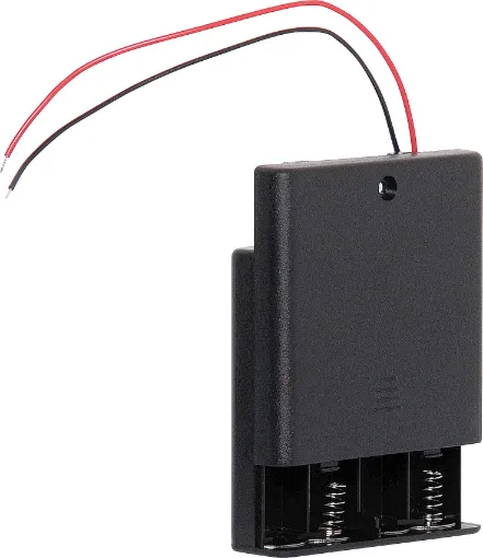 Features on/off switch and locking screw for battery cover.