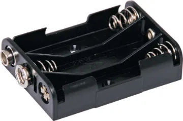3 X AAA Battery Holder Dual AAA Plastic battery holder. Supplied with fly leads.