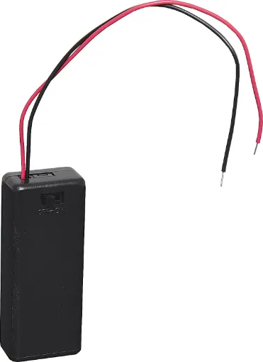 Features on/off switch and locking screw for battery cover.