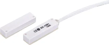 SPST Surface Mount Mini Magnetic Reed Switch Ultra Mini Size. Surface mount with wire leads. Contacts close with magnet. Includes matching magnet. Approx. 25 x 6 x 5mm size, 8mm max. working distance.