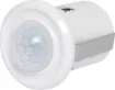 An ultra compact PIR motion detection unit suitable for installation directly into the ceiling. 120° beam provides 6-8 metres of conical detection coverage when mounted on the typical 2.4-3m ceiling. 12V DC input. Mounting hole size: 31mm. Dimensions: 40Ø x 52mm. 