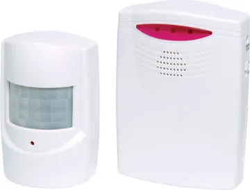 Wireless PIR Chime / Alert System A handy motion activated chime unit for shops to notify staff when customers arrive. 120m range. Requires 3xAAA batteries & 3xC batteries.