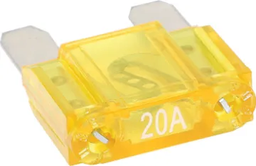 20A Yellow Automotive Maxi Blade Fuse Yellow 20A standard automotive blade fuse. Suits the automotive maxi blade fuse inline holder (S6045).