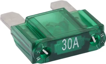 30A Green Automotive Maxi Blade Fuse Green 30A standard automotive blade fuse. Suits the automotive maxi blade fuse inline holder (S6045).