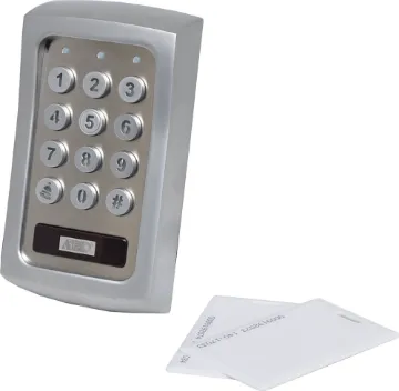 HID (RFID) Vandal Resistant Control Keypad with Card Reader This weatherproof vandal resistant door keypad controller is designed for controlling a door strike in home or business security installations. It combines a digital keypad and proximity EM card reader in one unit.