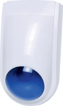 110dB Siren With Blue LED Strobe Combined siren and strobe in a single housing. Separate input for siren and strobe.