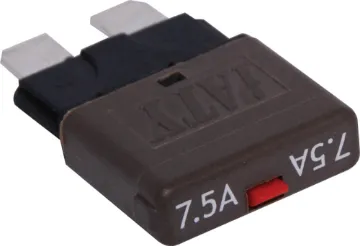 7.5A 12V-24V DC Circuit Breaker Blade Fuse Type Suits most automotive blade fuse holders. Resettable, 5mm blades.