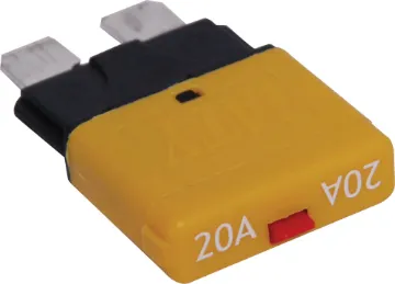 20A 12V-24V DC Circuit Breaker Blade Fuse Type Suits most automotive blade fuse holders. Resettable, 5mm blades.