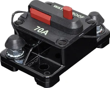 70A Surface Mount IP67 Waterproof Circuit Breaker This 70A high current surface mount circuit breaker is ideal for use in 12V or 24V DC power systems.