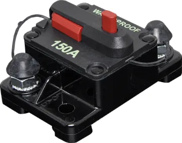 150A Surface Mount IP67 Waterproof Circuit Breaker High current weatherproof circuit breakers with manual reset switch. M6 terminal bolts.