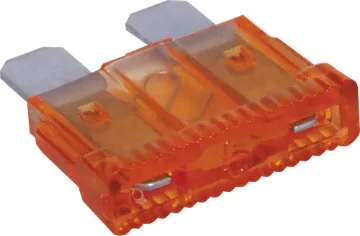 5A Orange Automotive Blade Fuse Orange 5A standard automotive blade fuse with 32V rating.  Suits most automotive blade fuse holders. 18.7 x 19.1mm overall in size. 5mm blades.