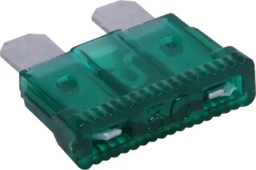 30A Green Automotive Blade Fuse Green 30A standard automotive blade fuse with 32V rating.  Suits most automotive blade fuse holders. 18.7 x 19.1mm overall in size. 5mm blades.